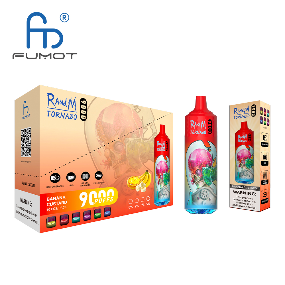 Fumot Tornado 9000 Banana Custard Packaging Box