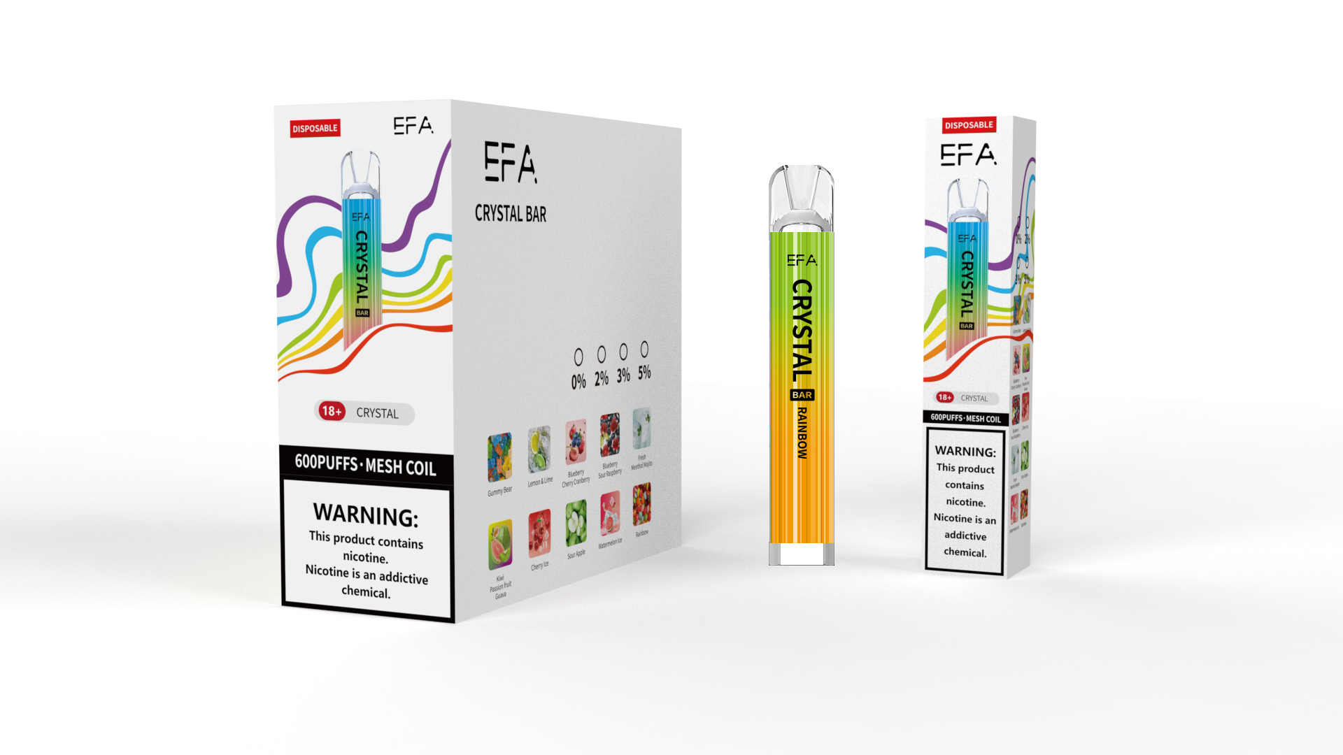 Efa Crystal Bar 600 Einweg-Vape-Paket