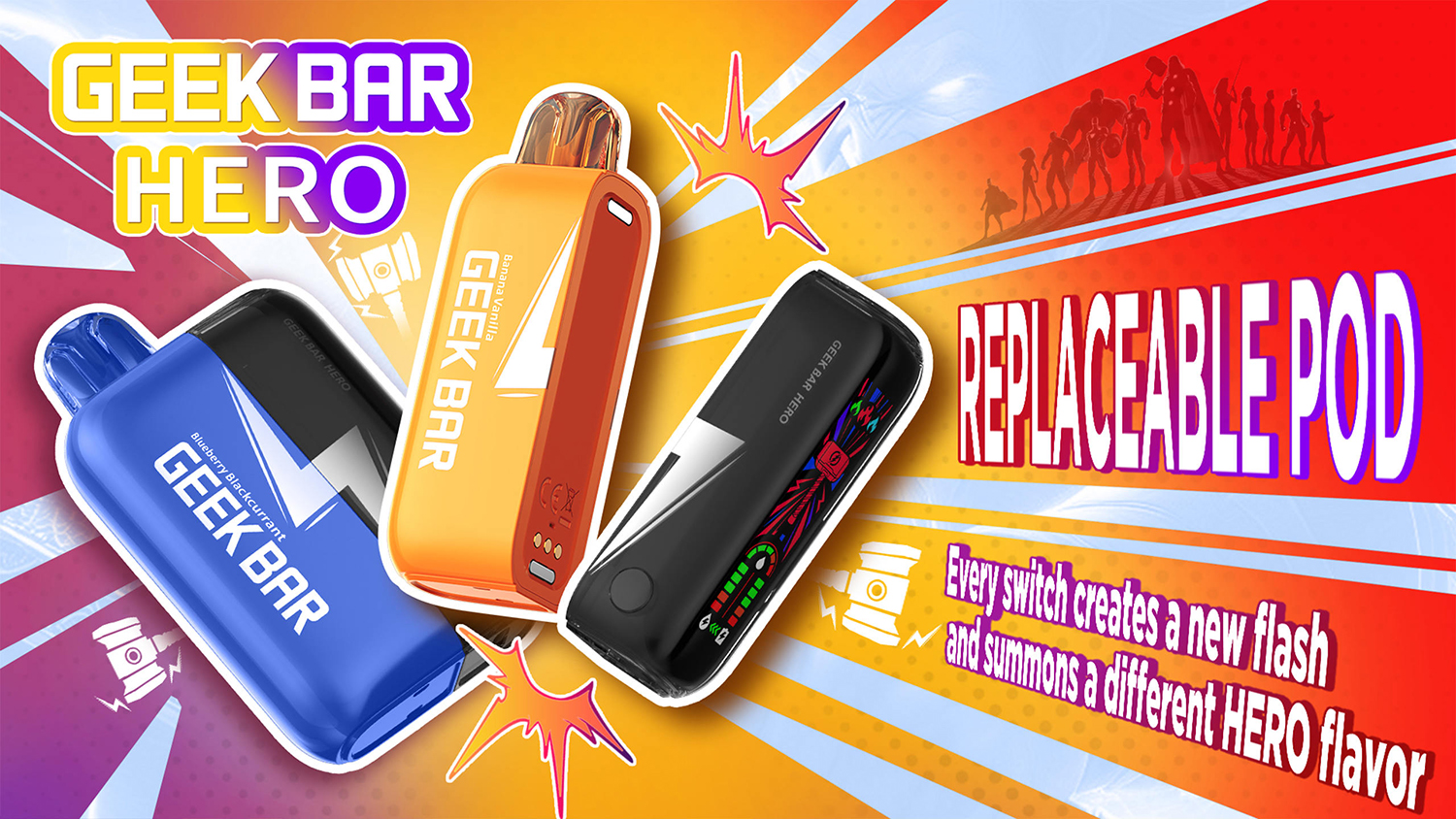 Geek Bar Hero 20000 Puffs Vape jetable (2)