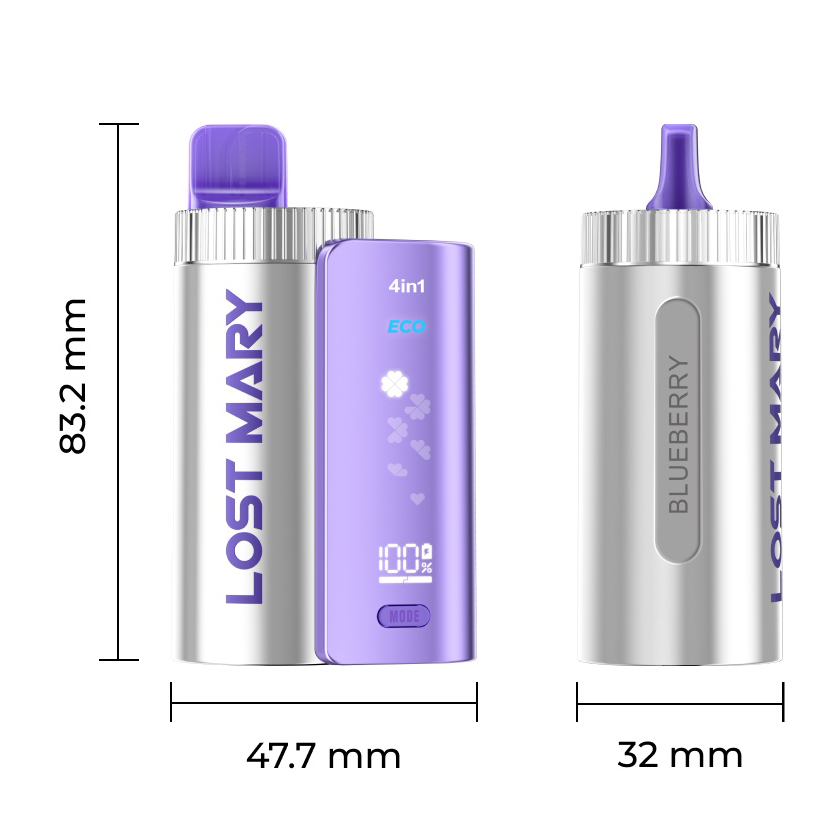 Lost Mary 4in1 3200 bouffées jetables Vape Size