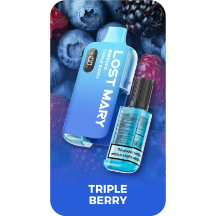 Lost Mary BM6000 Puffs Vape descartável Triple Berry