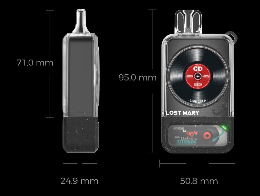 Lost Mary CD 12000 bouffées jetables Vape Size