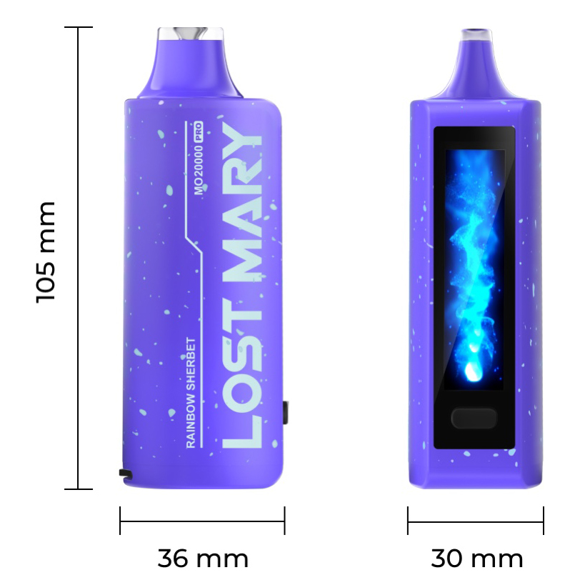 Lost Mary Mo 20000 Pro Disposable Vape Size